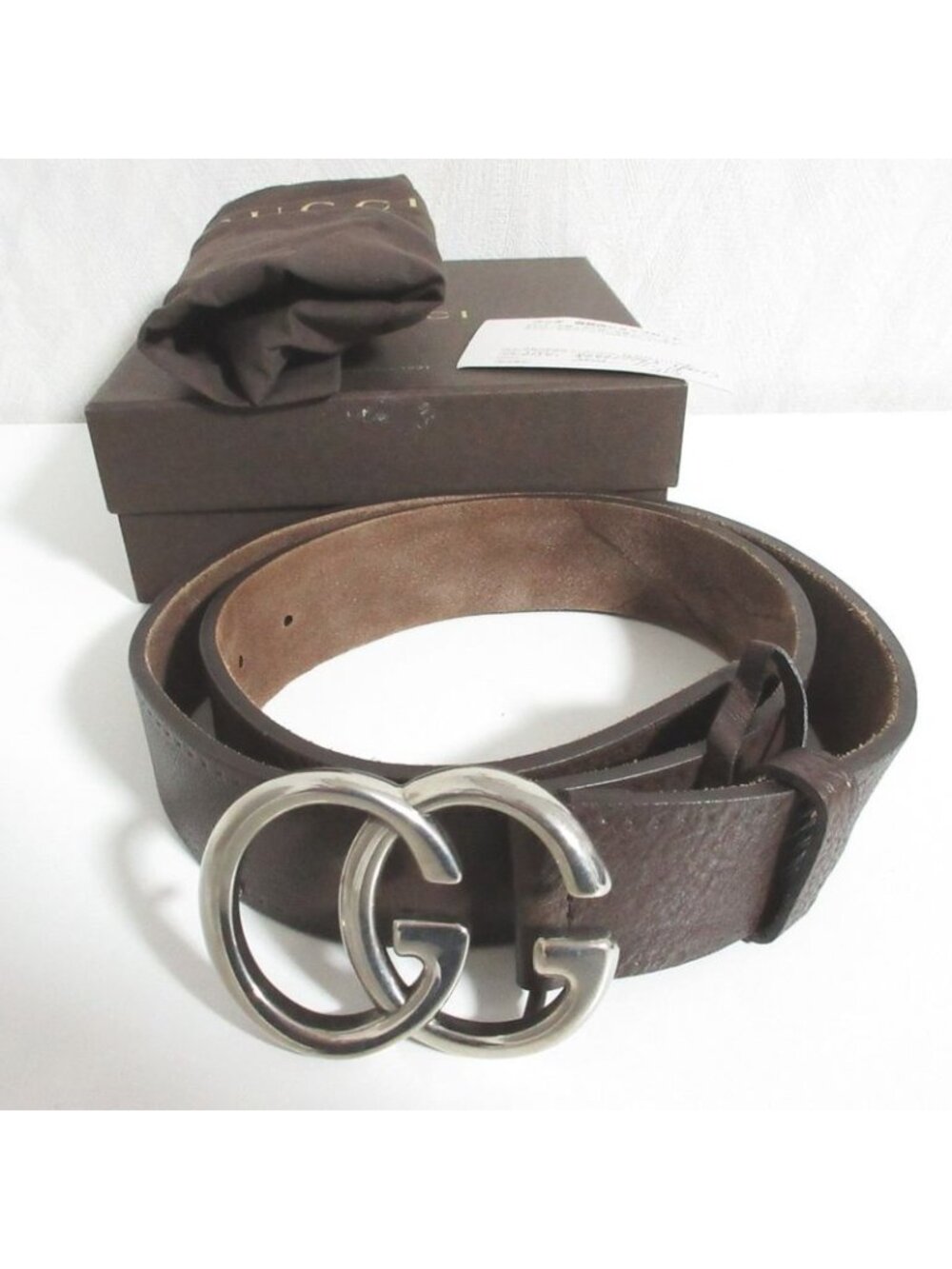 Gucci GG Marmont Leather Belt Brown - Picture 7 of 9